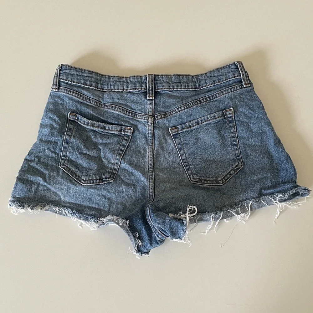 Wild Fable High Rise Rolled Cuff Shorts Blue 10R Beach Vacation